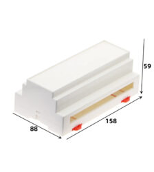 باکس پلاستیکی فرستنده ریلی ماژولار ABR116-A1 با ابعاد 59×88×158 میلی متر