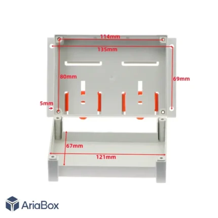 باکس توزیع برد PLC ریلی ماژولار ABR123-A12 با ابعاد 72×90×145 میلی متر