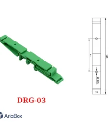 براکت پلاستیکی ریلی نصب برد DRG03-G با ابعاد 18×10×115 میلی متر