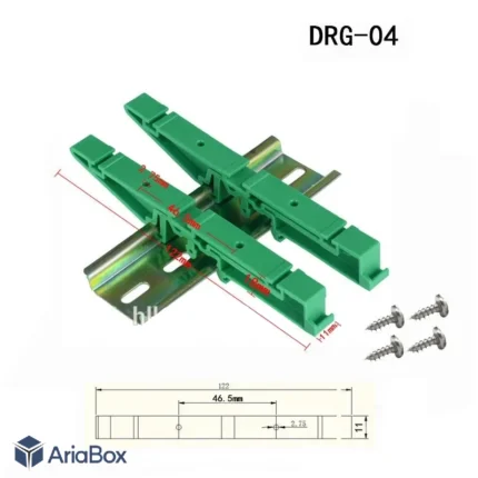 براکت پلاستیکی ریلی استاندارد DRG04-G با ابعاد 18×10×122 میلی متر