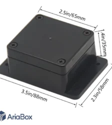 جعبه دیواری ضدآب تجهیزات الکترونیکی ABW225-AM با ابعاد 35×58×65 میلی متر