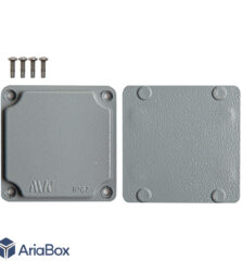 جعبه ضدآب فلزی آلومینیومی AW600-A1 با ابعاد 76×103×103 میلی متر