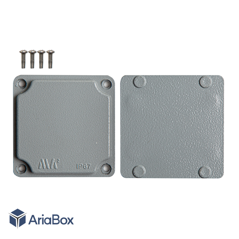 جعبه ضدآب فلزی آلومینیومی AW600-A1 با ابعاد 76×103×103 میلی متر