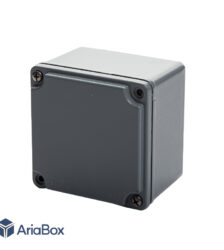 جعبه ضدآب فلزی آلومینیومی AW600-A1 با ابعاد 76×103×103 میلی متر
