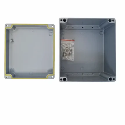 جعبه اتصالات ضدآب فلزی آلومینیومی AW605-A1 با ابعاد 113×175×195 میلی متر