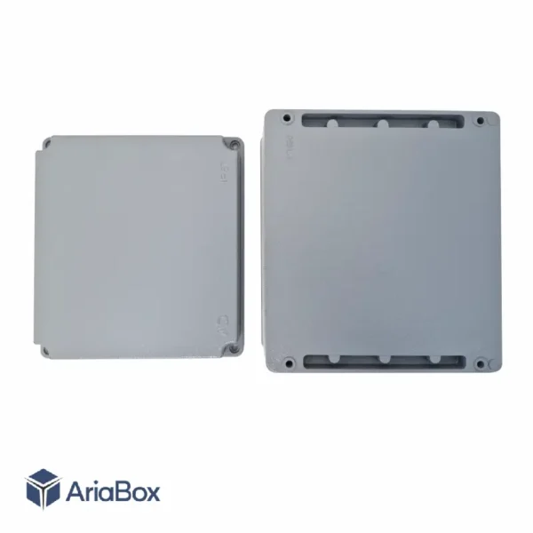 جعبه اتصالات ضدآب فلزی آلومینیومی AW605-A1 با ابعاد 113×175×195 میلی متر
