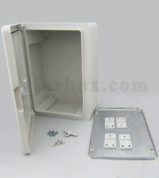 نمای باز جعبه ضدآب تابلویی قفل دار TW702-A1