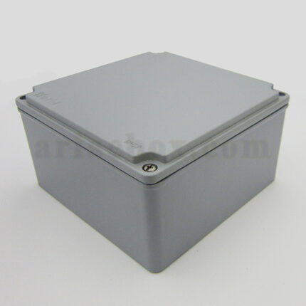 نمای سه بعدی جعبه ضدآب فلزی آلومینیومی مربعی AW603-A1