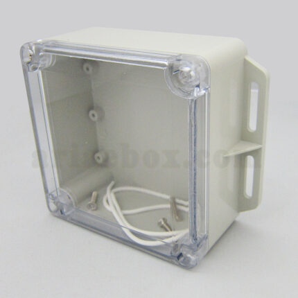 نمای سه بعدی جعبه ضدآب شفاف منبع تغذیه الکترونیکی ABW231-A1TM