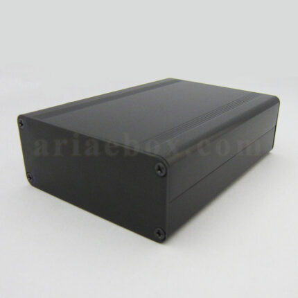 نمای سه بعدی جعبه رومیزی آلومینیومی برد الکترونیکی ABL412-A2