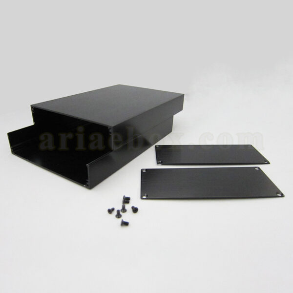 نمای داخلی جعبه آلومینیومی ابزار الکترونیکی abl437-a2