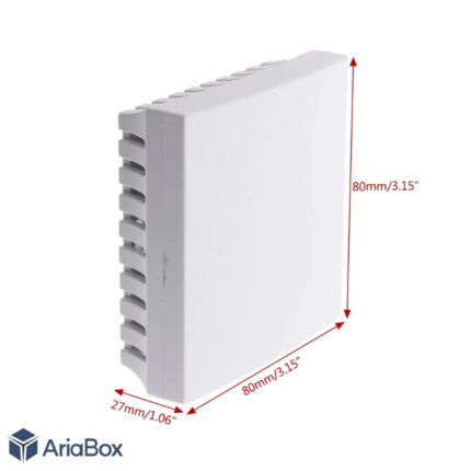 جعبه دیواری سنسور دما و رطوبت ABM126-A1 با ابعاد 25×86×86 میلی متر