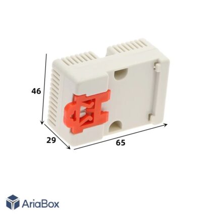 باکس ریلی ماژولار تشخیص دما و رطوبت ABR127-A1 با ابعاد 29×46×65 میلی متر