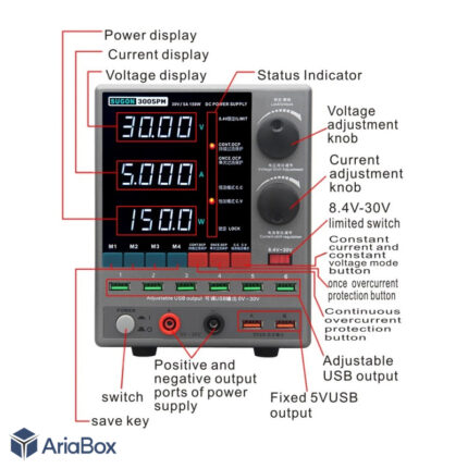 منبع تغذیه 30 ولت 5 آمپر سوگون SUGON 3005PM