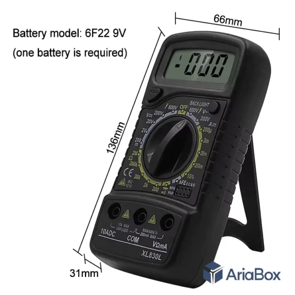 مولتی متر دیجیتالی کوچک مدل XL830l