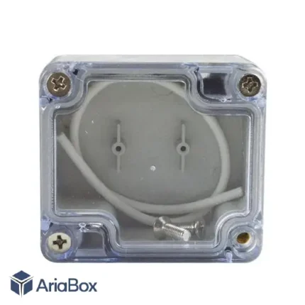 جعبه رومیزی ضدآب الکترونیکی شفاف ABW225-A1T با ابعاد 35×58×65 میلی متر