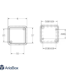 باکس رومیزی پلاستیکی الکترونیکی مدل ABD186-A2 با ابعاد 20×51×51 میلی متر