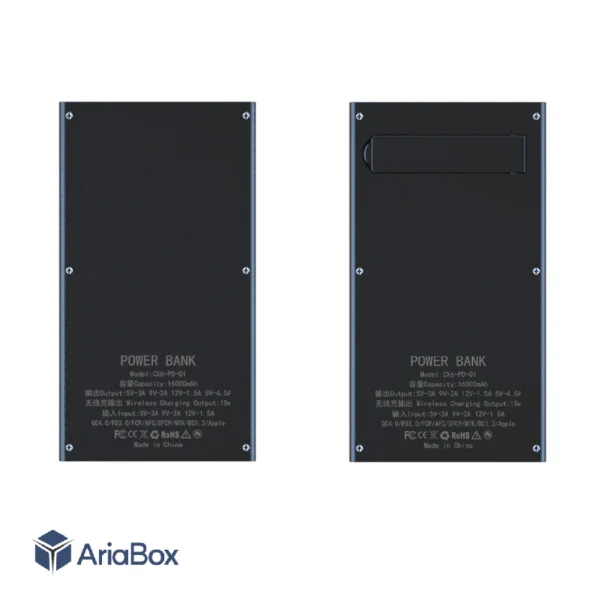 قاب ماژول (بدون باتری) پاوربانک وایرلس فست شارژ مدل PWB26 ظرفیت 16000 mAh