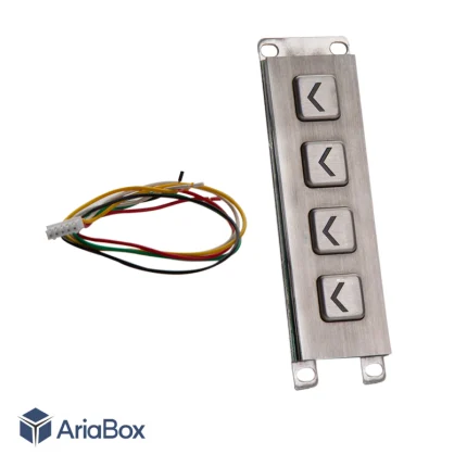 کیپد استیل 4×1 جهتدار سمت چپ مدل ST 1×4-FL با ابعاد 33×120 میلی متر