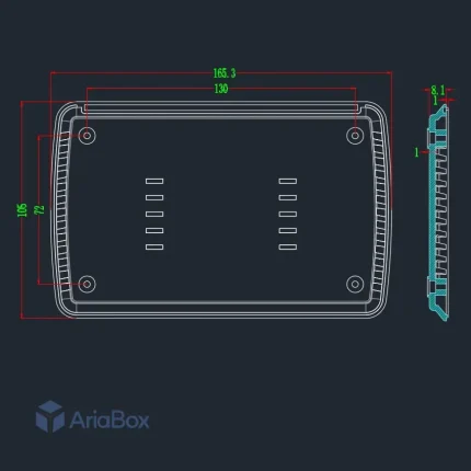 باکس الکترونیکی ارتباطات مخابراتی ABN119-A2 با ابعاد 30×105×165 میلی متر