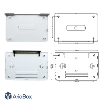 باکس الکترونیکی ارتباطات مخابراتی ABN121-A1 با ابعاد 32×120×180 میلی متر