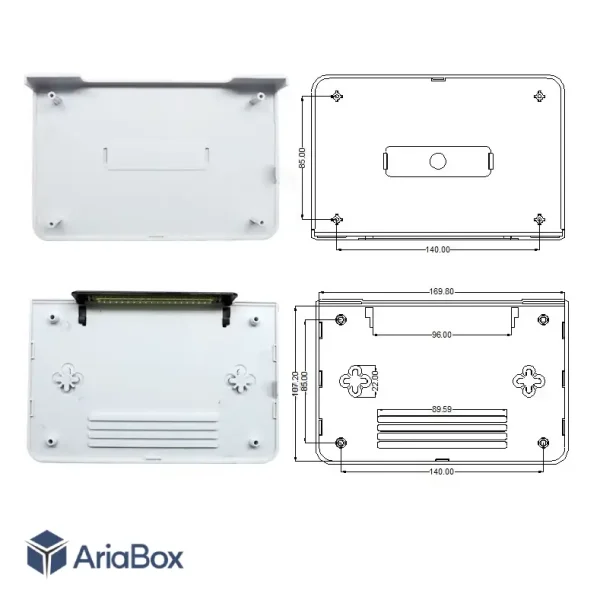 باکس الکترونیکی ارتباطات مخابراتی ABN121-A1 با ابعاد 32×120×180 میلی متر