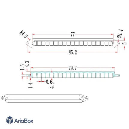 باکس الکترونیکی ارتباطات مخابراتی ABN121-A1 با ابعاد 32×120×180 میلی متر