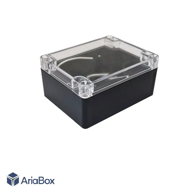 جعبه ضدآب شفاف تجهیزات الکترونیکی ABW203-A2T با ابعاد 55×90×115 میلی متر