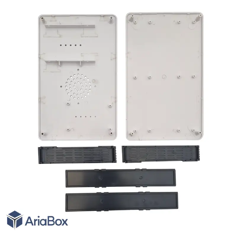 باکس الکترونیکی پلاستیکی ABN120-A1 با ابعاد 45×165×266 میلی متر