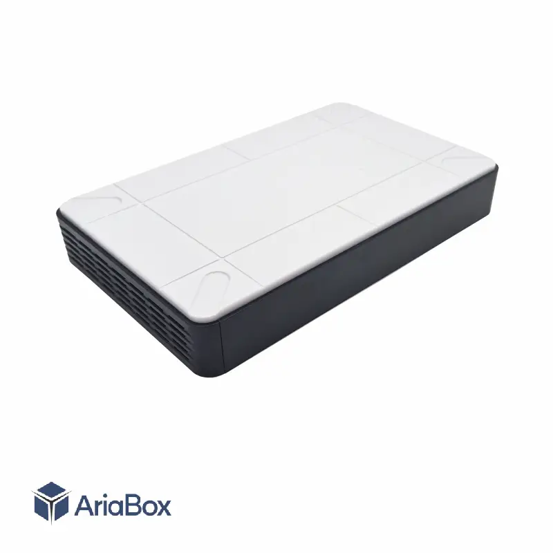 باکس الکترونیکی پلاستیکی ABN120-A1 با ابعاد 45×165×266 میلی متر