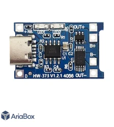 ماژول شارژ باتری تکی 18650 مدل TP4056 با سوکت Type-c