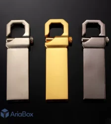 باکس فلزی فلش مموری USB مدل ABU806 با ابعاد 5×13×48 میلی متر