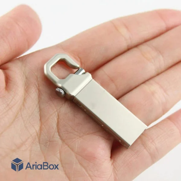 باکس فلزی فلش مموری USB مدل ABU806 با ابعاد 5×13×48 میلی متر