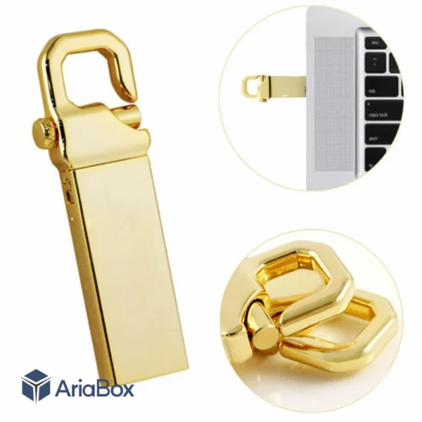 باکس فلزی فلش مموری USB مدل ABU806 با ابعاد 5×13×48 میلی متر