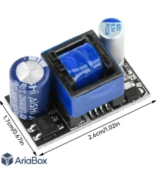 ماژول تغذیه سوئیچینگ AC-DC خروجی 5 ولت 1 آمپر نسل 7