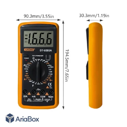 مولتی متر دیجیتال آننگ مدل ANENG DT-9205A | مولتی متر حرفه‌ای برای تعمیرات و الکترونیک