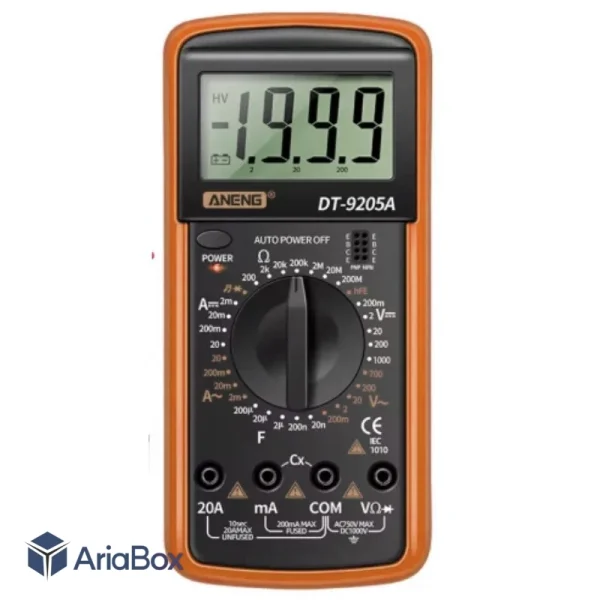 مولتی متر دیجیتال آننگ مدل ANENG DT-9205A | مولتی متر حرفه‌ای برای تعمیرات و الکترونیک