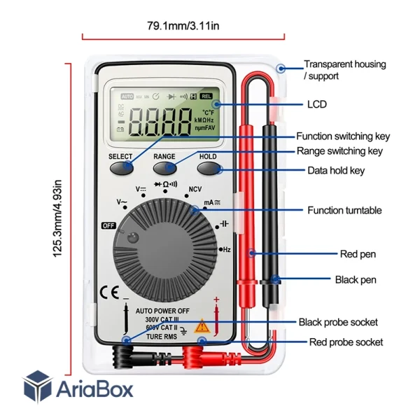 مولتی متر جیبی دیجیتال آننگ مدل ANENG AN101