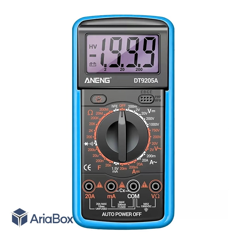 مولتی متر دیجیتال آننگ مدل ANENG DT-9205A | مولتی متر حرفه‌ای برای تعمیرات و الکترونیک