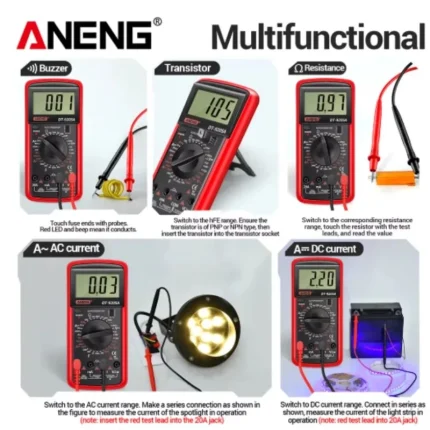 مولتی متر دیجیتال آننگ مدل ANENG DT-9205A طرح جدید