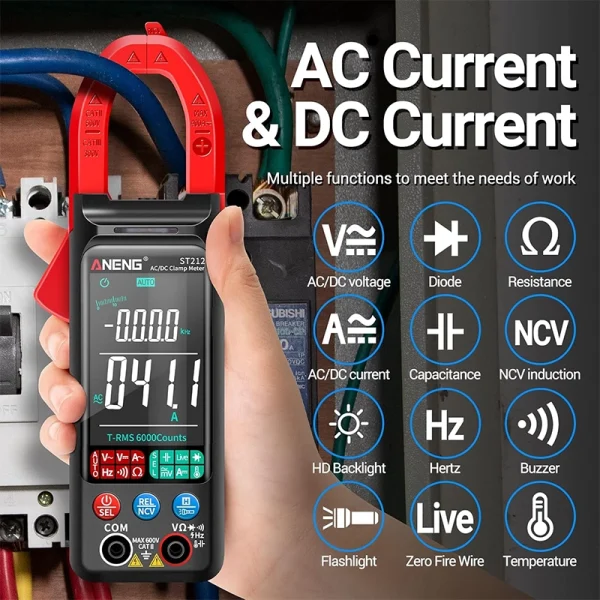 کلمپ میتر 600V-400A دیجیتال آننگ مدل ANENG ST212