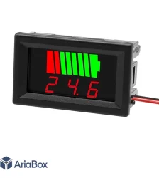 نمایشگر دیجیتال ولتاژ و سطح شارژ باتری 12 تا 60 ولت (LED قرمز)