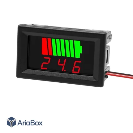 نمایشگر دیجیتال ولتاژ و سطح شارژ باتری 12 تا 60 ولت (LED قرمز)