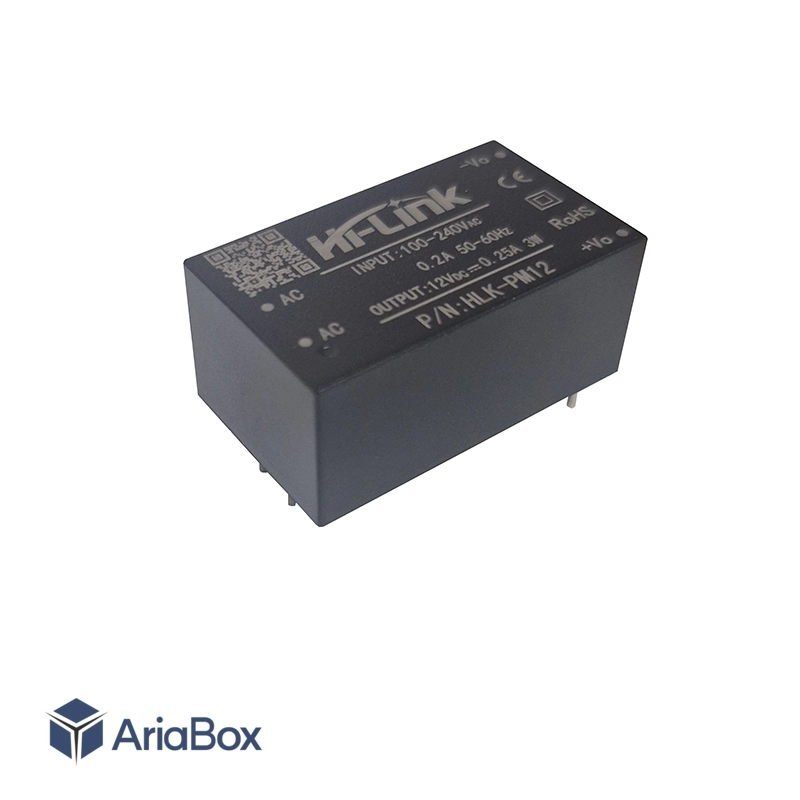 مبدل AC/DC سوییچینگ ایزوله 220 ولت به 12 ولت مدل HLK-PM12 برند Hi-Link
